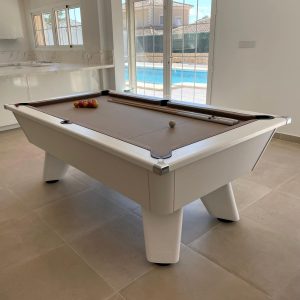 New 7x4 White Cry Wolf Slate Bed Pool Table